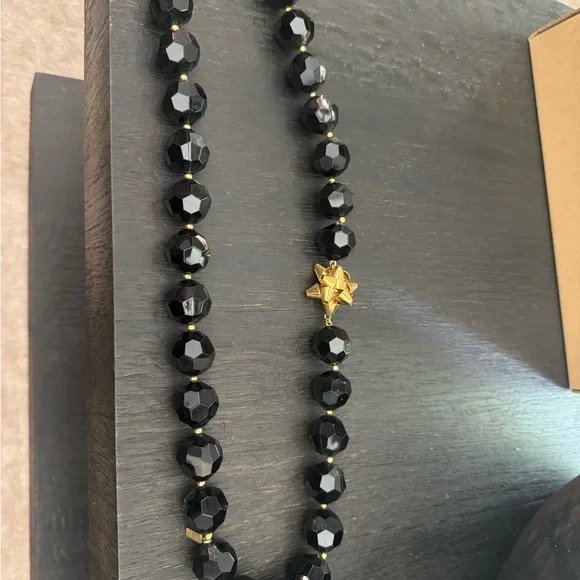 Kate Spade Bourgeois Bow Black Beaded Necklace - Picture 2 of 5